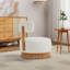 Chaise d'appoint moderne rembourrée avec base en bois-63000938