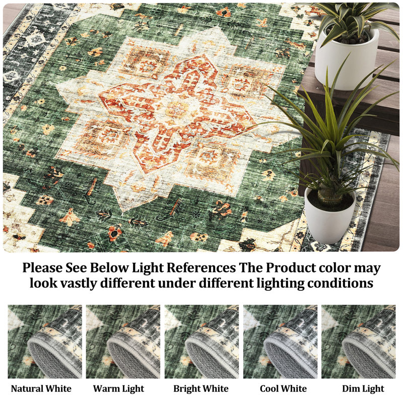 Tapis Carmelinda avec envers antidérapant, Rectangle 8 pi x 10 pi