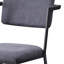 Chaise de bureau confortable à dossier ouvert gris avec rembourrage et pieds en métal stables pour une assise robuste et rembourrée de mousse