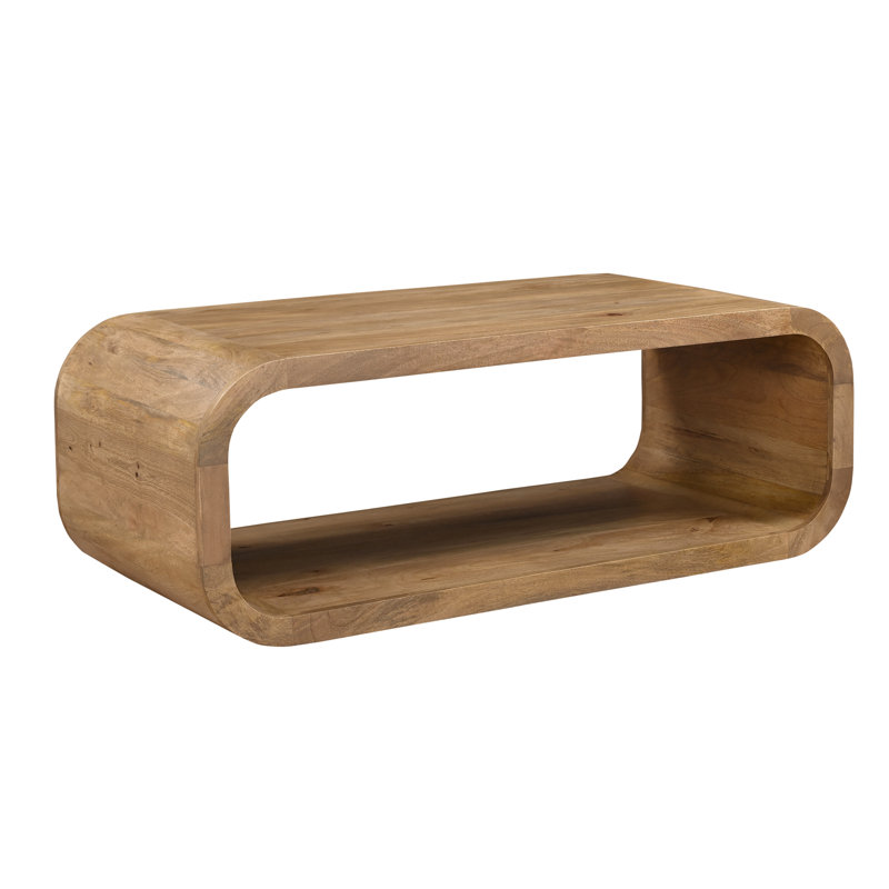 Table basse contemporaine en bois de manguier brun Wilhelmina