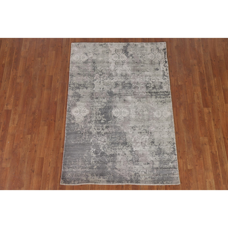 Tapis à motif abstrait gris Grays 4 x 6