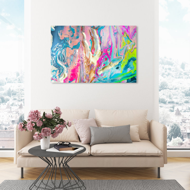 «Abstract Just Like Heaven», reproduction d'art graphique sur toile, H 30 po x l 45 po, Toile tendue, Sans cadre
