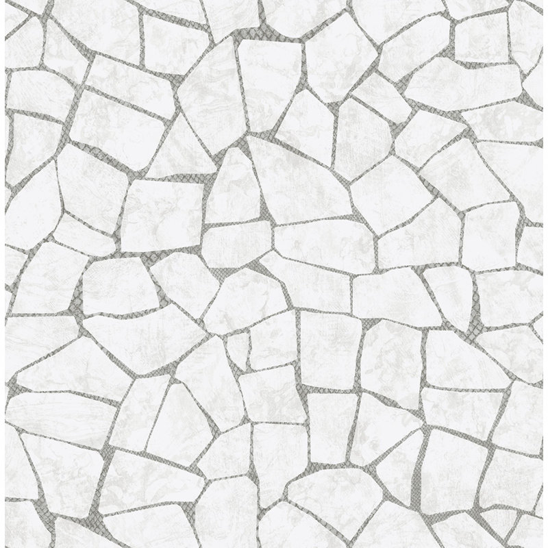 Rouleau de papier peint L 33 pi x l 20,5 po Aailiyah, gris