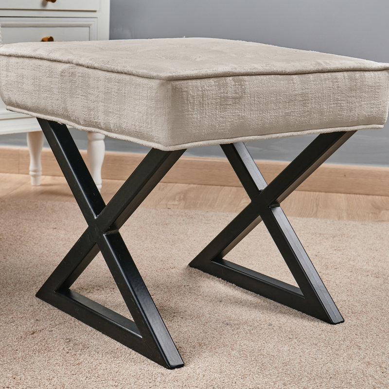 45.7cm Wide Square Solid Colour Standard Ottoman, Simply Taupe 