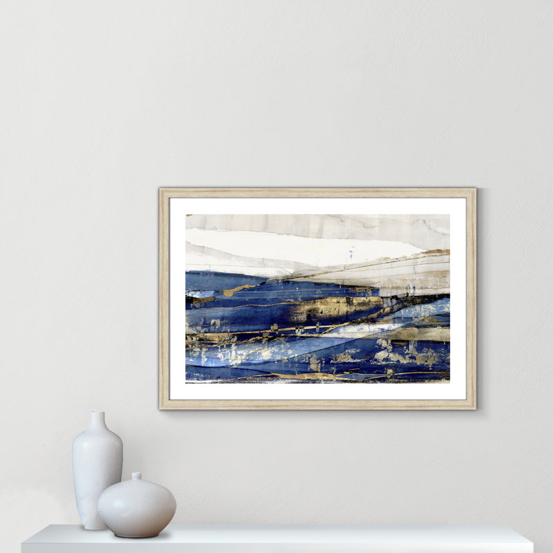 Delighted - Art encadré autoportant, H 30 po x l 32 po x P 1,25 po, Encadrement beige