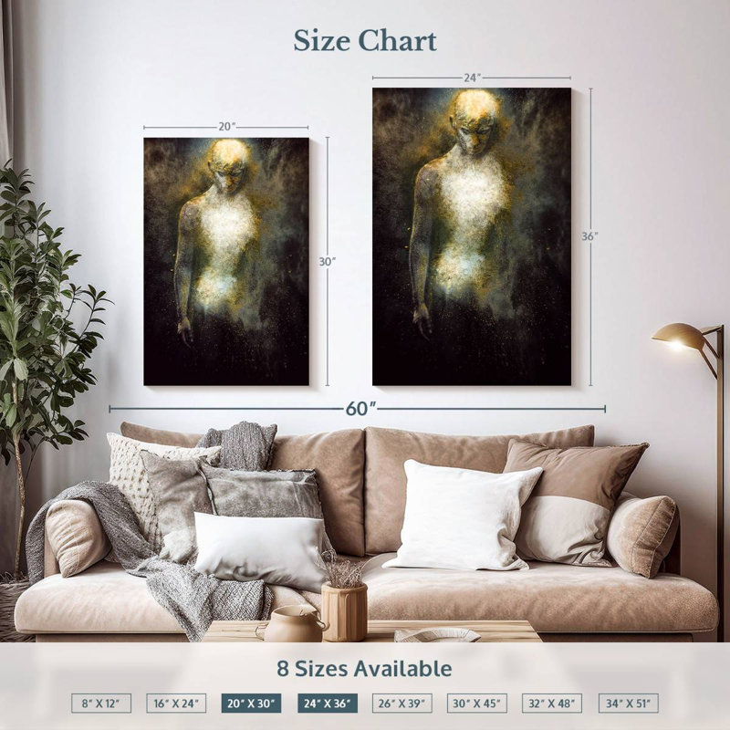 Leisha Human Abstract, 36" H x 24" W
