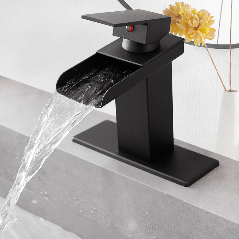 Single-Hole Bathroom Faucet, Matte Black