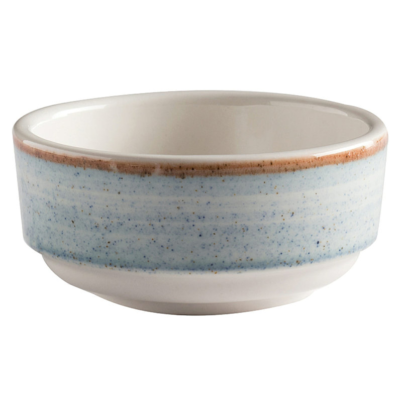 GET Bol à grignoter en porcelaine haute résistance, 3,8 onces, bleu (ensemble de 12)