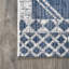 Tapis intérieur / extérieur bleu / ivoire Yorba Diamond Tribal Medallion-936188029