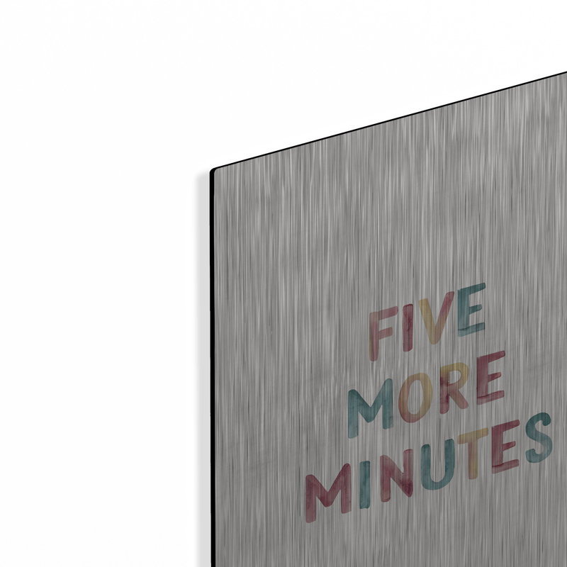 Art mural en métal luxueux «Five More minutes» par Andreas Magnusson, H 16 po x l 12 po