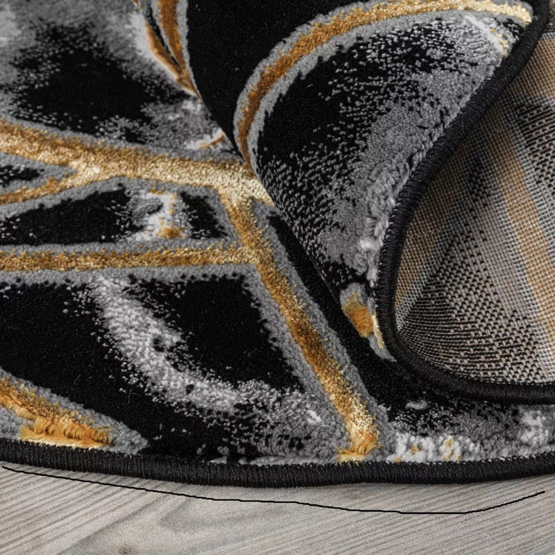 Abstract Area Rug, Round 120 cm