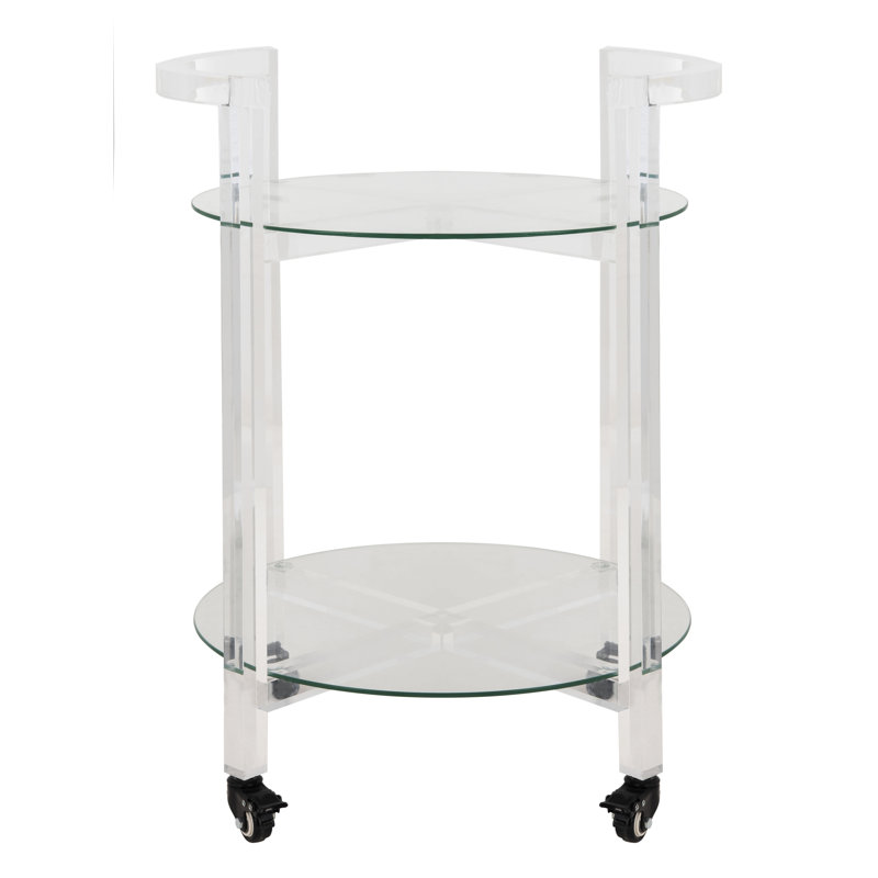 Jules 2 Tier Acrylic Bar Cart