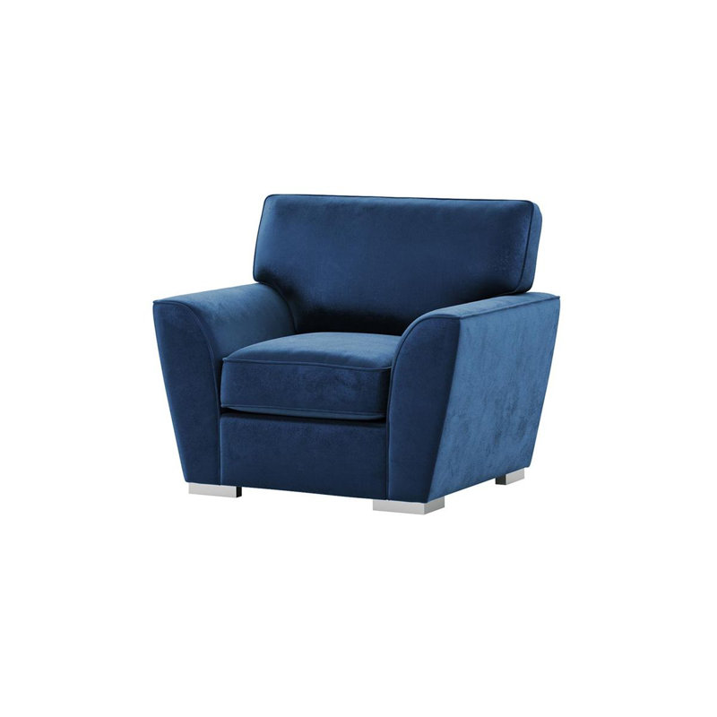 Upholstered Armchair, Blue