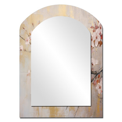 Apple Blossom Harmony III - miroir mural asymétrique unique, forme unique