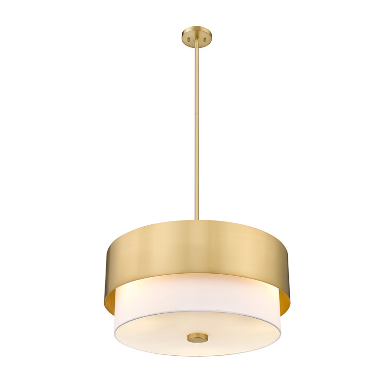 Luminaire suspendu 3 lumières ollin, Or moderne, H 9,125 po x l 18 po x P 18 po