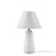 Ceramic Table Lamp With Fluted Fabric Shade