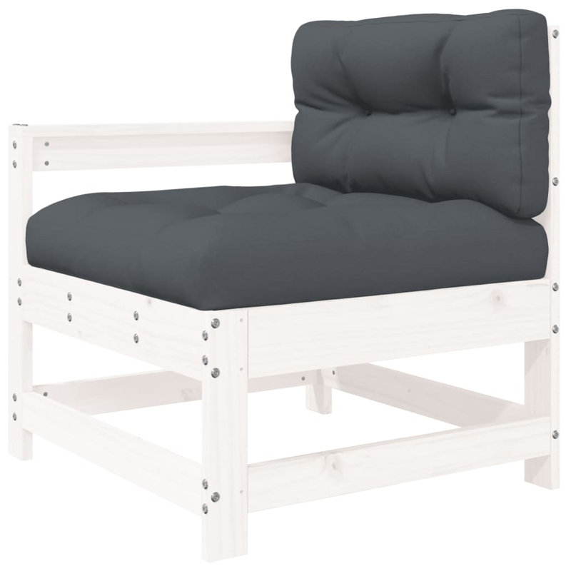Pine Outdoor Lounge Chair, Anthracite, White
