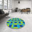 Tapis vert/bleu léger tissé électrique-1291231021