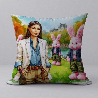 Abstract Reversible Throw Pillow