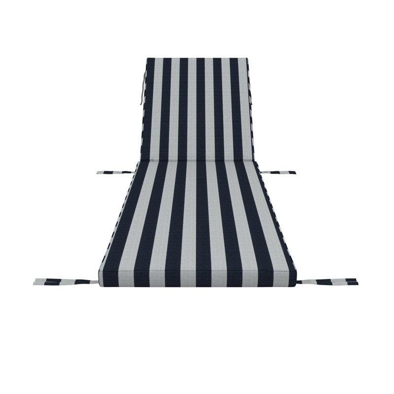 Outdoor Chaise Cushion With Sunbrella Fabric, 23" W x 75" D, Sunbrella® Expressive Mist
