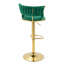 Tabouret tournant en velours-363466213