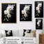 Orchidée délicate noire et blanche - décoration murale orchidée-1265880192-1265880199
