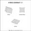 4 pièces de courtepointe blanche à volants, mélange de coton avec coussin brodé à volants, 90% décoratif-125560810