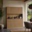 Armoire de cuisine multifonctionnelle moderne de 71 pouces de haut avec prise électrique et comptoir ouvert creux.-1804179253