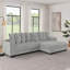 Canapé-lit modulaire rembourré en velours côtelé Corduroy-357126203