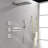 Wall Mounted Waterfall Shower System with Bodysprays-110871762