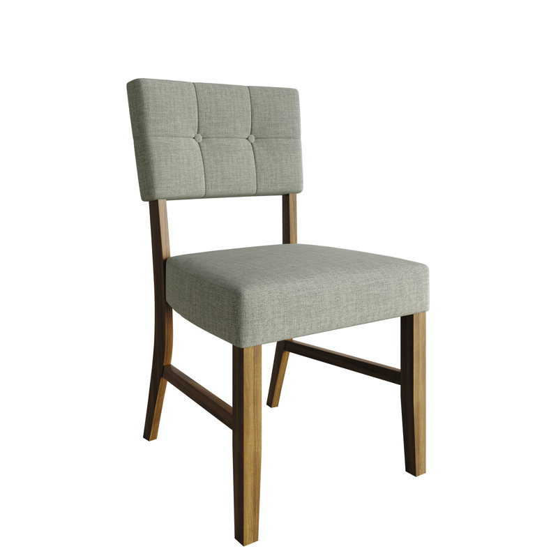 Chaise d'appoint rembourrée en bois massif Lundell