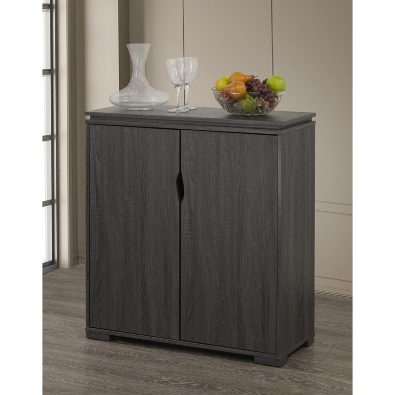 Brassexinc Multi-Tier Shoe Cabinet, Gray