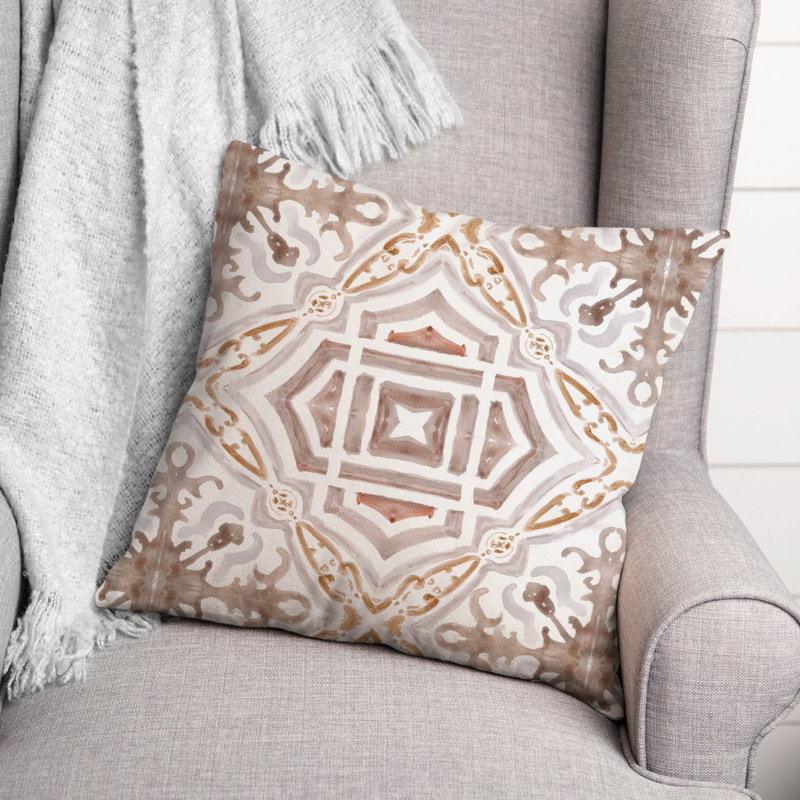 Abstract Reversible Throw Pillow, 20" x 20"