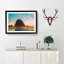 Birds Flying Over The Beach Painting - Single Picture Frame Print on MDF-56633068-56633069