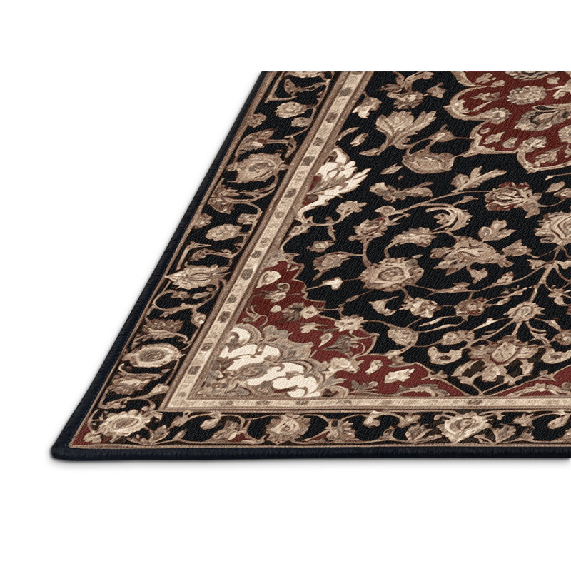 Tapis brun lavable à la machine, Rectangulaire 7 pi x 10 pi