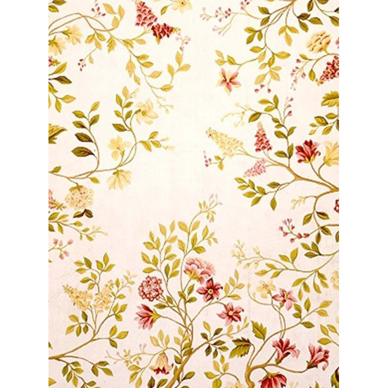 Needlepoint Azm Wool Floral Area Rug, Rectangle 13'11" x 19'