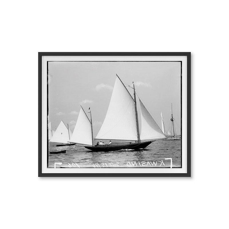 Open Seas 2 Print by THE Studio, 36" H x 44" W, Black Framed