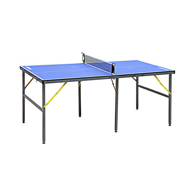 6Ft Mid-Size Table Tennis Table Foldable  And  Portable Ping Pong Table Set For Indoor  And  Outdoor Games With Net, 2 Table Tennis Paddles And 3 Ball -  wendeway, GFNJZZ-W1989119582