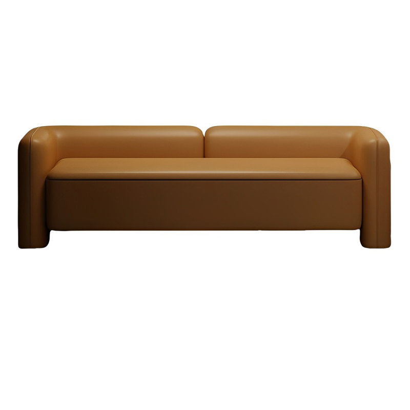 Navjeevan Upholstered Storage Bench, Orange