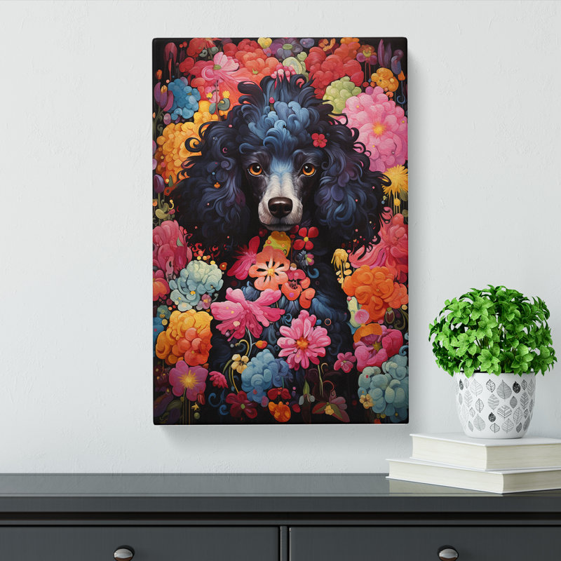 Poodle Expressionism - Wrapped Canvas Print, 76cm H x 50cm W x 3cm D