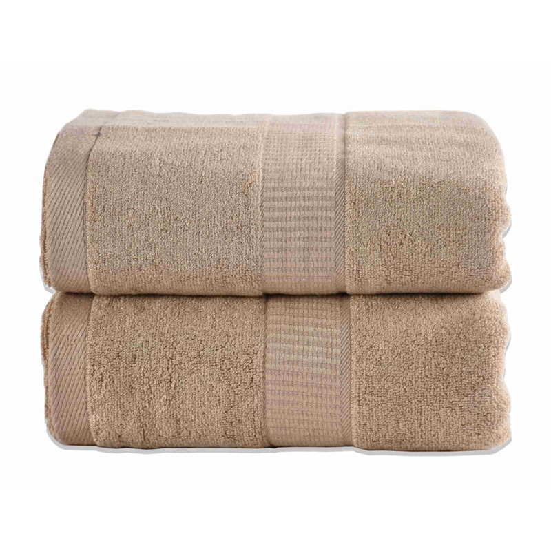 Gerwalta Cotton Blend Midweight Bath Towel, Brown
