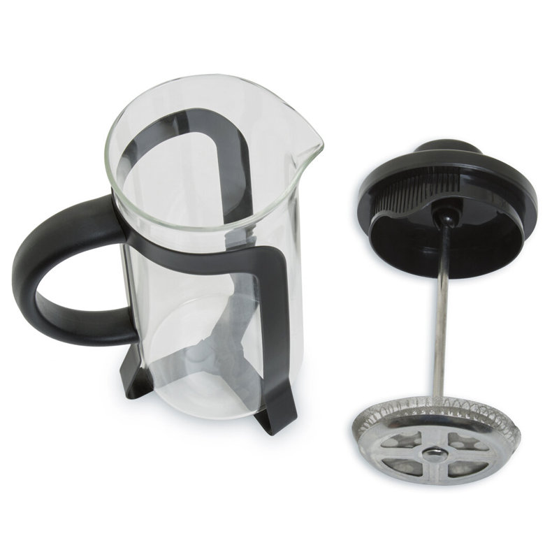 Akeala Matte White Cafetiere 350Ml, Black