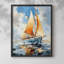 NAUTICAL Series CECXLIX - Impression encadrée de qualité supérieure - Prêt à être accroché - Aucun clou requis-1336130274-1336130298