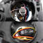 Phares chromés compatibles avec la paire d'ampoules incluses Kenworth T680 2013-2021