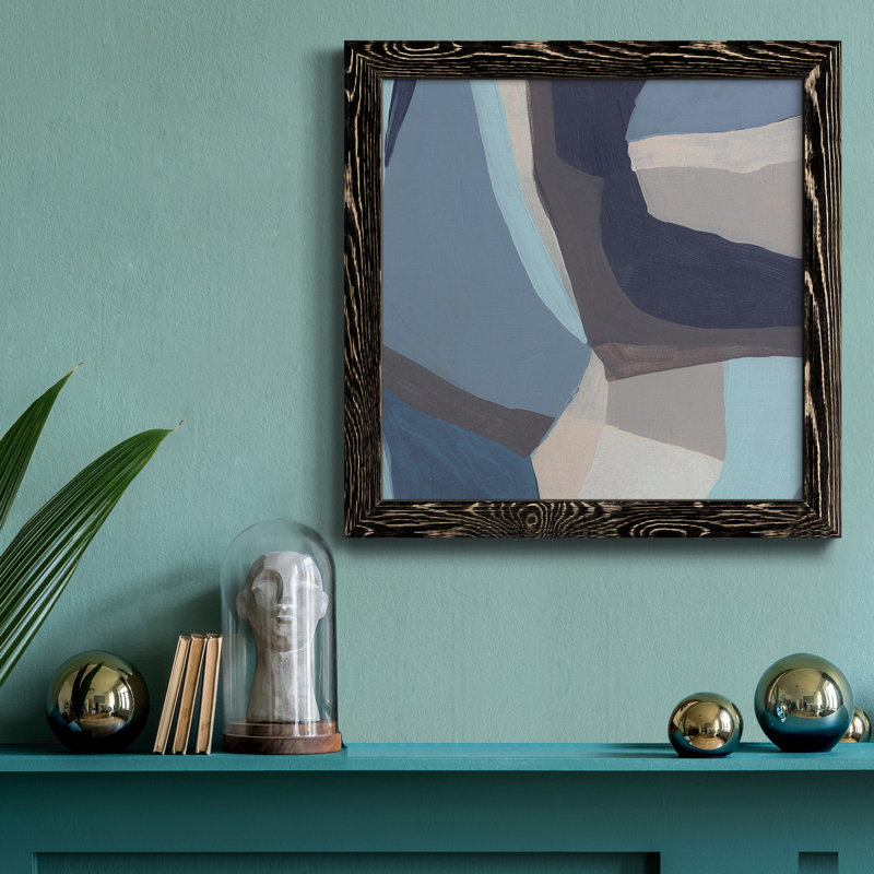 «Blue Chrysalis I-Premium», toile encadrée - prête à être accrochée, Noir, H 31,5 po x l 31,5 po x P 1,5 po