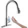 Touchless Kitchen Faucet With Motion Sensor, LED Temperature Indicator, Pull Down Sprayer, And Stainless Steel Construction