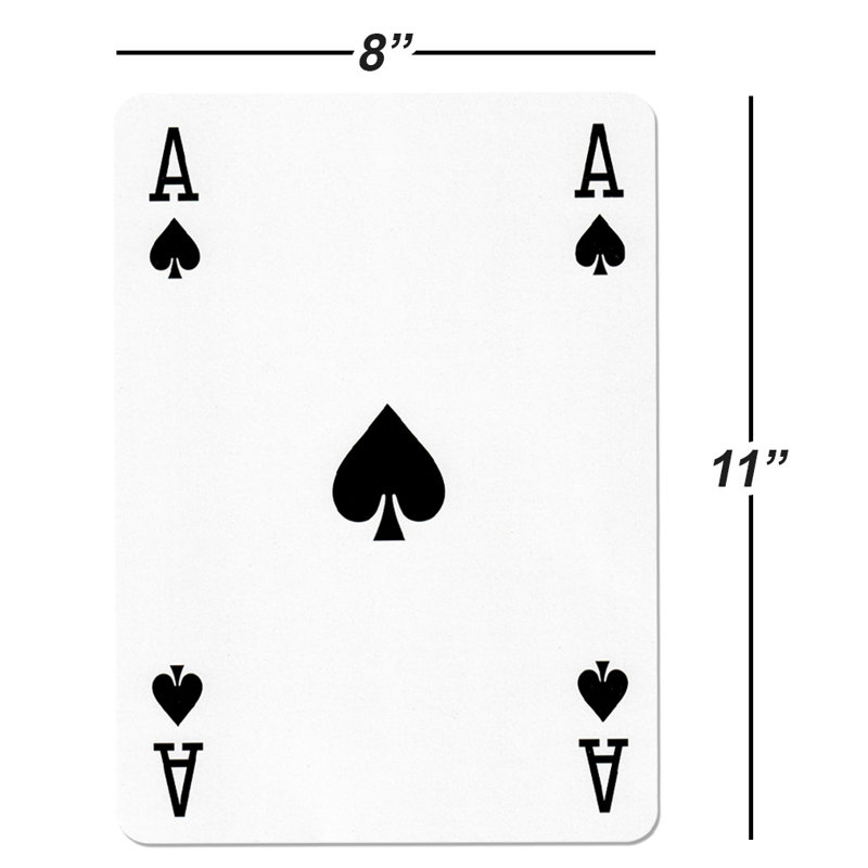 GSE Super Jumbo Oversized Playing Cards, Giant Playing Cards, Extra Large Game Card Deck for Kids & Seniors, 8" x 11"