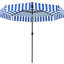 Parasols de patio en métal durable, conception à 2 niveaux bleu marine pour les repas en plein air