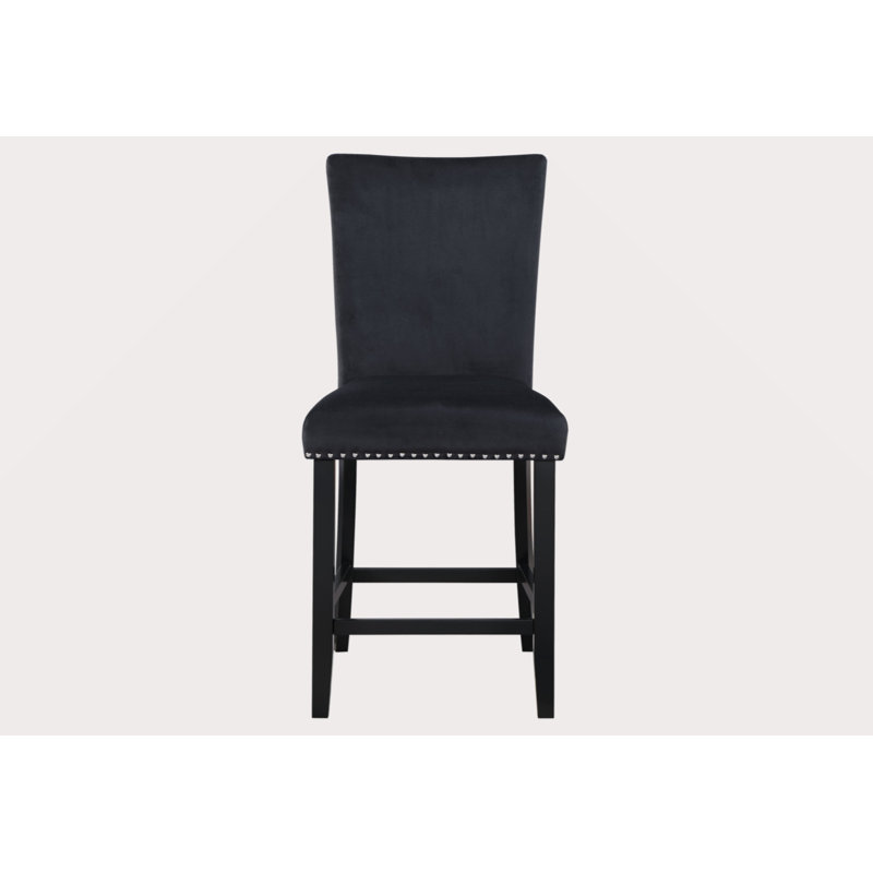 MIKHA BLACK BAR STOOLS (KIT OF 2)