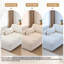 Chaise longue surdimensionnée en flanelle de fourrure de lapin blanche avec accoudoirs et coussins Bentura-594240048